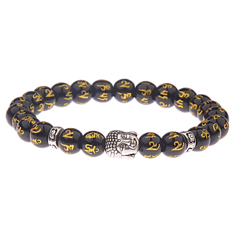 Buddha Stones Tibetisches Buddha-Mantra-Amulett-Armband