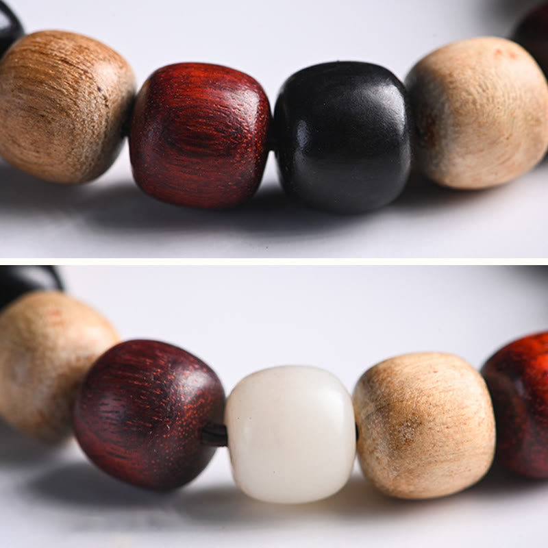 Buddha Stones, kleines Blatt, rotes Sandelholz, Ebenholz, niedliche Katze, graviertes Schutzarmband - image 10