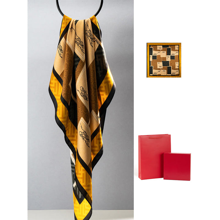 Buddha Stones, Dschungel-Ölgemälde, verheißungsvolle Wolken, Schal aus 100 % Maulbeerseide, doppelseitiger Seidenhalsschal der Premiumklasse 6A - Glückverheißende Wolken - image 20