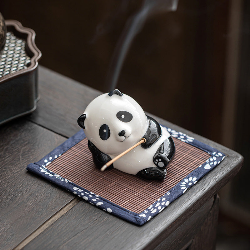 Hübsche Katze-Panda-Keramik-Segen-Räuchergefäß-Dekoration - Panda-Räucherstäbchenhalter - image 17