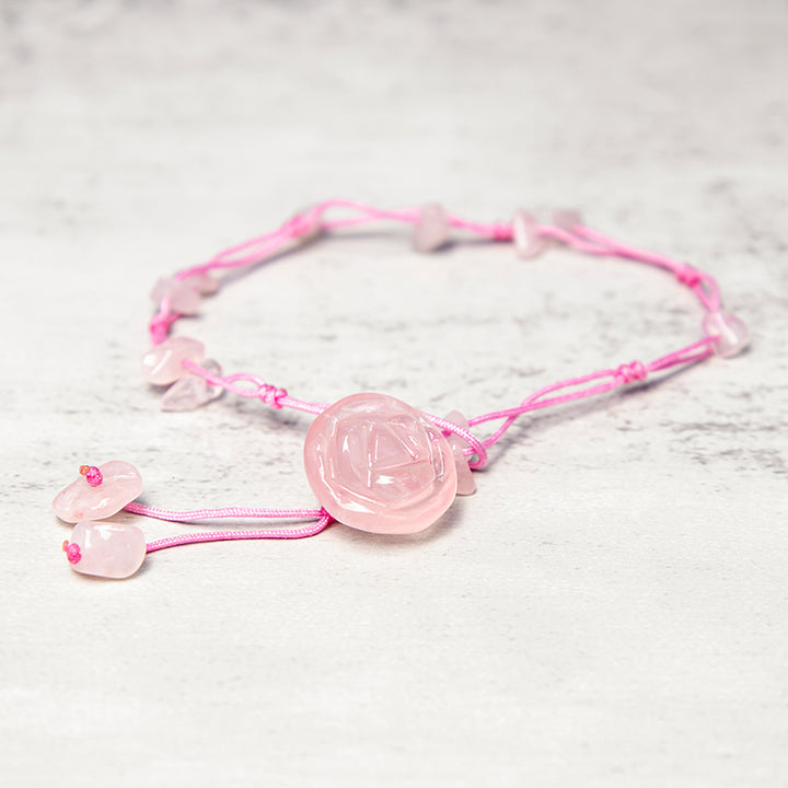 Fußkettchen mit Buddha Stonesn, Amethyst, rosa Kristall, grüner Aventurin, Rose, innerer Frieden, Heilung - image 11