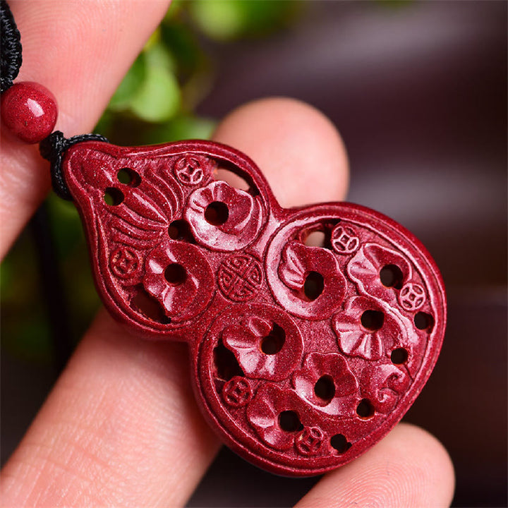 Buddha Stones, lachender Buddha, Yin-Yang, chinesischer Sternzeichen-Kürbis, natürlicher Zinnober-Segen-Halsketten-Anhänger - image 24