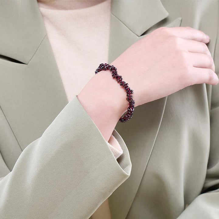 Armband aus natürlich geformtem, unregelmäßig geformtem Kristallstein – wohltuende Wärme - image 25