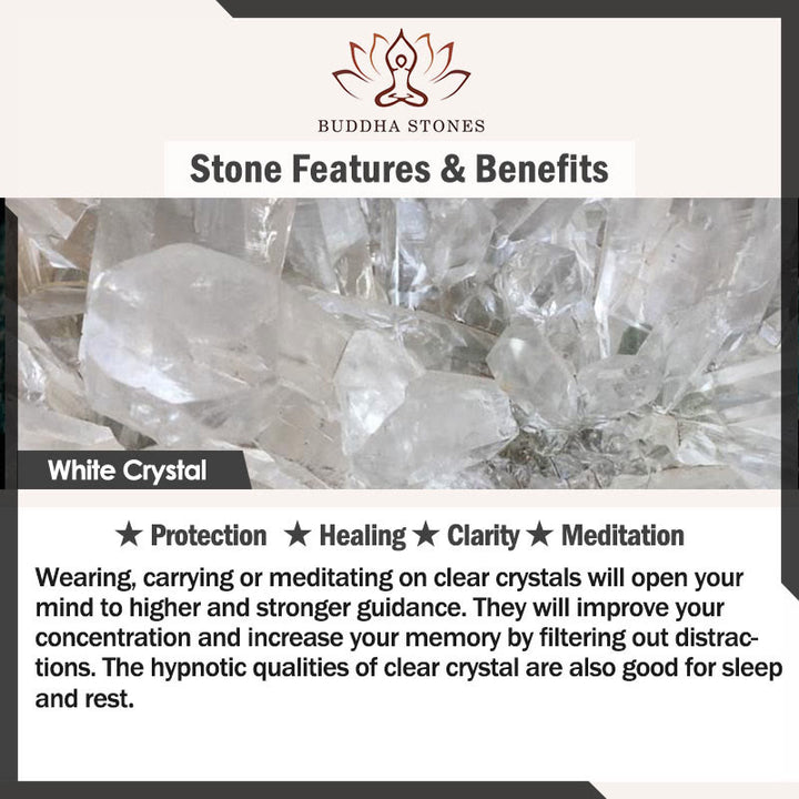 Buddha Stones Erdbeerquarz Weiß Kristall Geldbeutel Charm Positives Armband
