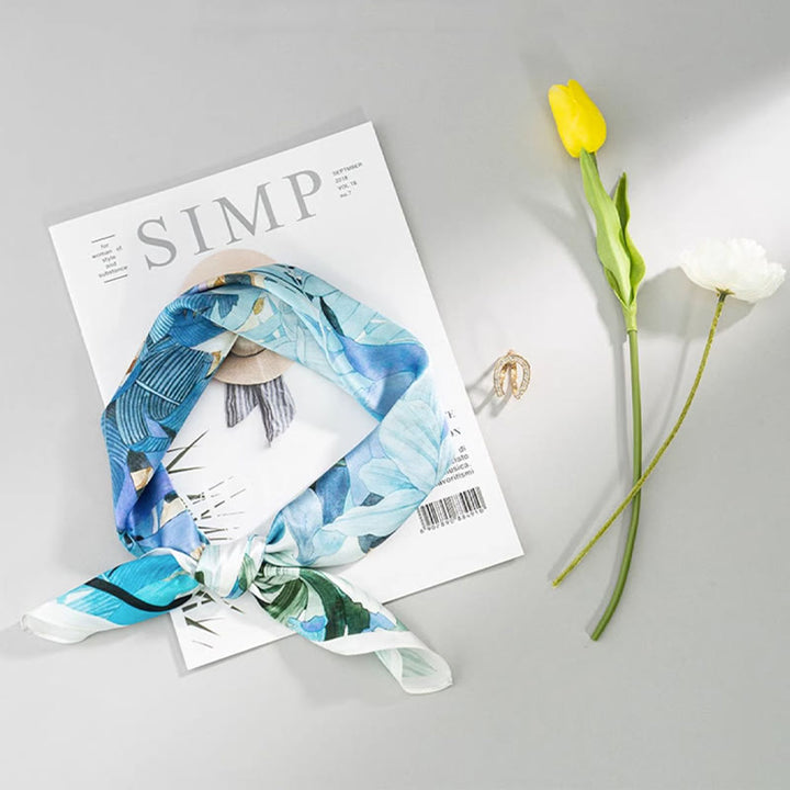 Buddha Stones, Dschungel-Ölgemälde, verheißungsvolle Wolken, Schal aus 100 % Maulbeerseide, doppelseitiger Seidenhalsschal der Premiumklasse 6A - image 14