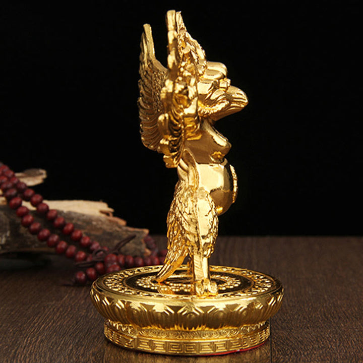 Tibetische goldene Garuda-Vogellegierung, Schutz-Heimdekoration - image 6