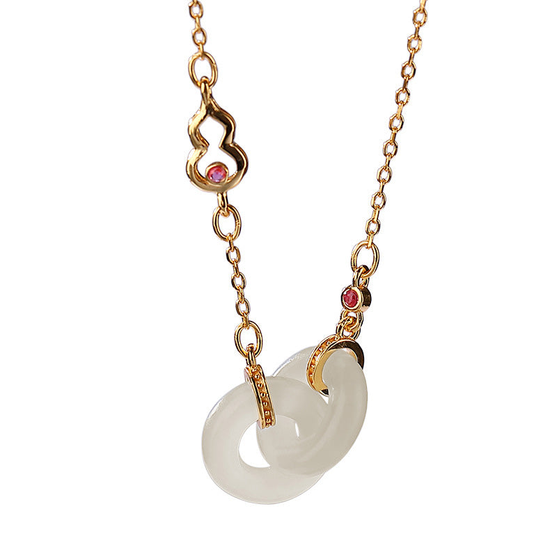 Buddha Stones 925 Sterling Silber Runder Jade Glück Wohlstand Halskette Kettenanhänger - image 5