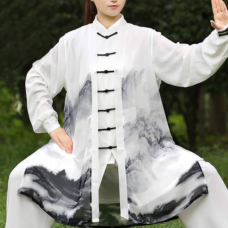3-teiliges Unisex-Kleidungsset mit Tuschemalerei, Meditation, Gebet, spiritueller Zen-Tai-Chi-Qigong-Praxis - US12, UK/AU16, EU44 (3XL) - image 0
