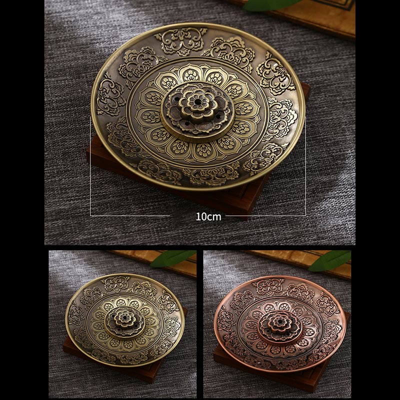 Buddha Stones, Lotus, Drache, Phönix, acht glückverheißende Symbole, Zinklegierung, Räucherstäbchenhalter, heilende Räuchergefäß-Dekoration - image 4