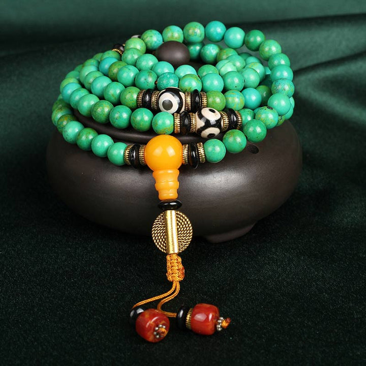 Tibetisches türkisfarbenes Mala-Balance-Halsketten-Armband - image 0
