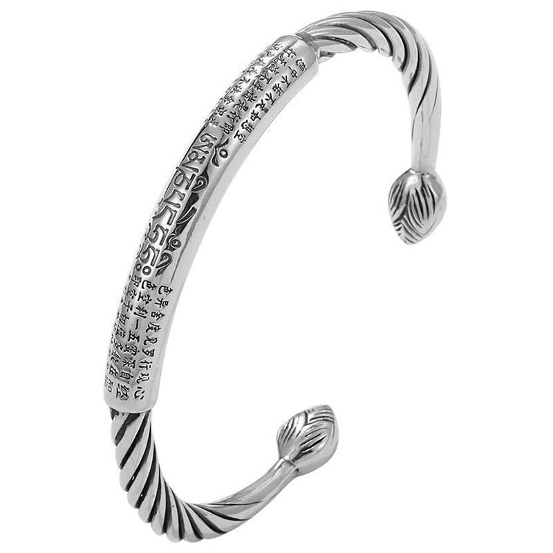 Buddha Stones, tibetisches Om Mani Padme Hum Herz-Sutra-Reinheits-Manschettenarmband