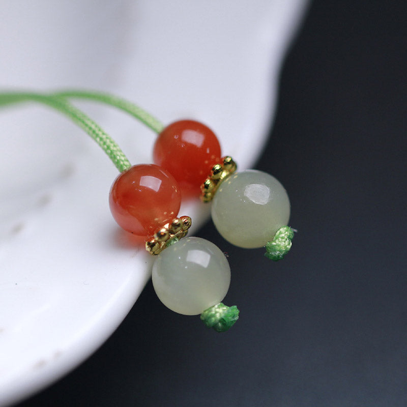 Buddha Stones 925 Sterling Silber Jade Glücksblume Schmetterlingsarmband - image 15