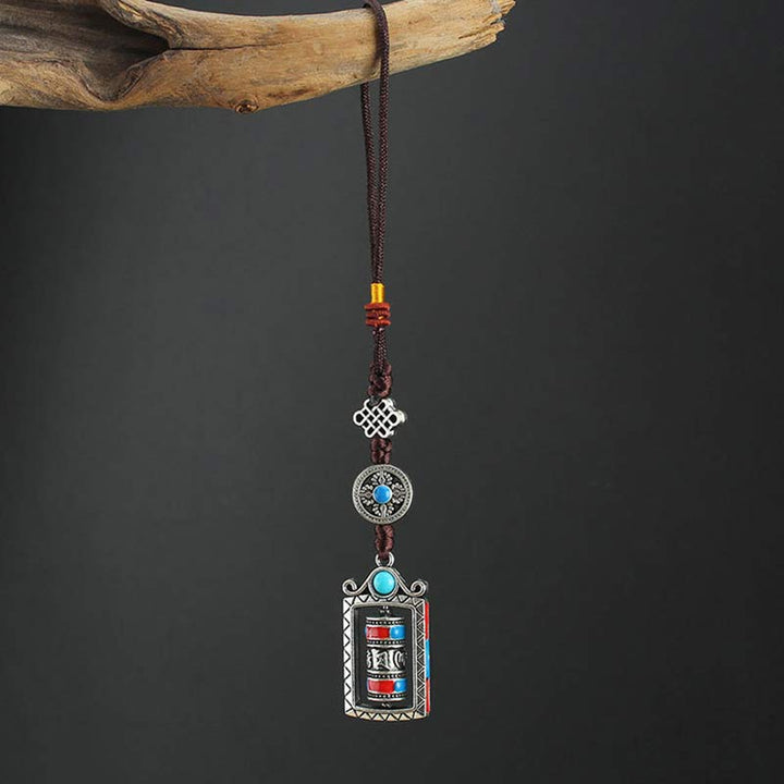 Sechs wahre Worte Gebetsmühle Drehknoten Segen Schlüsselanhänger Dekoration - image 2