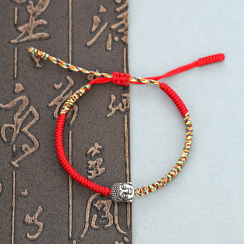 Buddha Stones Handgefertigtes buntes King-Kong-Knoten-Buddha-Serenity-Schnur-Armband - 16-28cm - image 0