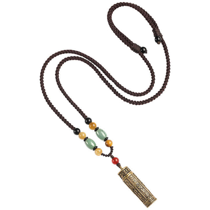 Buddhastoneshop Tibet Om Mani Padme Hum Achat Shurangama Sutra Schutz Halskette Anhänger - image 10