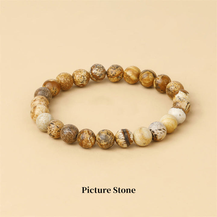 Buddha Stones Naturstein-Quarz-Heilperlen-Armband