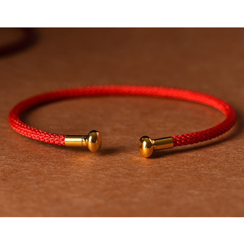 Buddha Stones, schlichtes Design, handgefertigtes Glücksgeflecht-Manschettenarmband - image 5