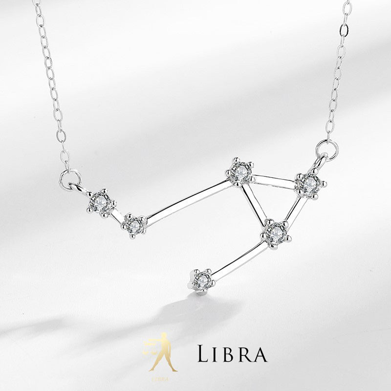 Buddha Stones 925 Sterling Silber 12 Sternbilder des Tierkreises Astrologie Segen Halskette Anhänger - Waage - image 25