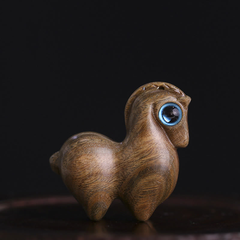 Buddha Stones, kleines Blatt, rotes Sandelholz, grünes Sandelholz, Glücks-Mini-Pferdeschutz-Dekoration - Pferd aus grünem Sandelholz (kleine Größe 33*26*14mm) - image 13