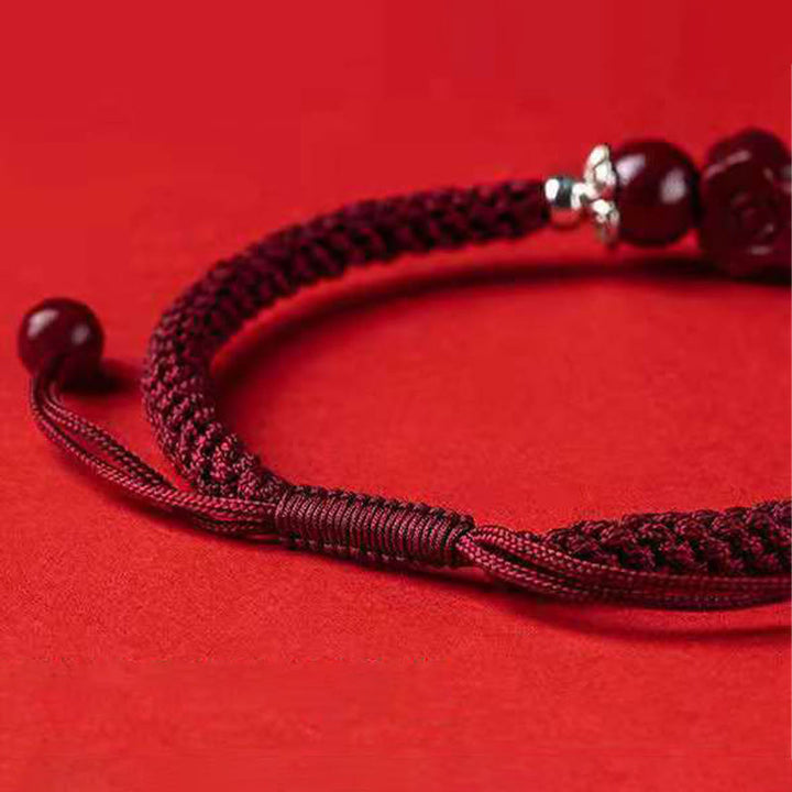 Buddha Stones Handgefertigtes PiXiu Cinnabar Wealth Luck geflochtenes Armband - image 21