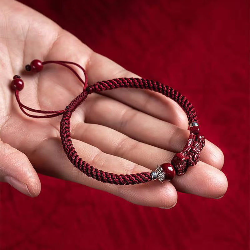 Buddha Stones Handgefertigtes PiXiu Cinnabar Wealth Luck geflochtenes Armband - image 20