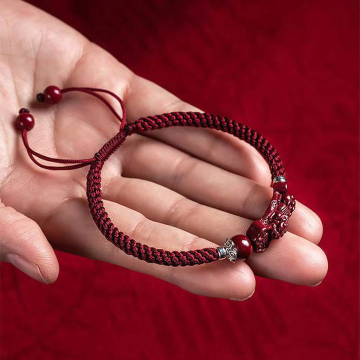 Buddha Stones Handgefertigtes PiXiu Cinnabar Wealth Luck geflochtenes Armband - image 20