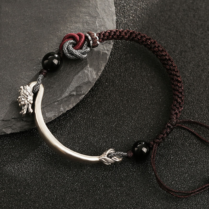 Handgefertigtes geflochtenes Armband aus 925er-Sterlingsilber mit Buddha Stonesn - image 3