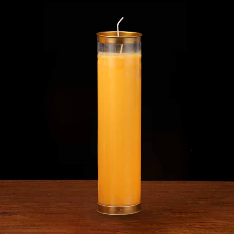 Meditationsgebet, Altarkerze, buddhistische Tempelrituale, Gebrauchsgegenstände - Gelb - Groß (7 Tage) - image 16