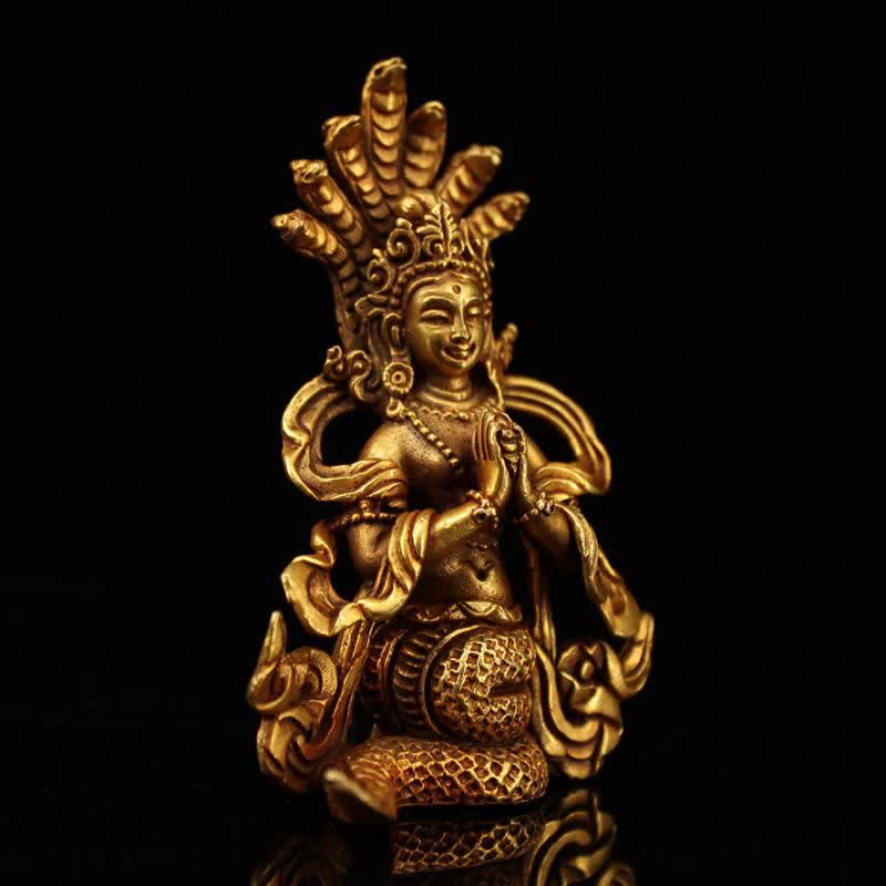 Bodhisattva Nagarjuna Schutz Kupfer Statue Dekoration - image 1