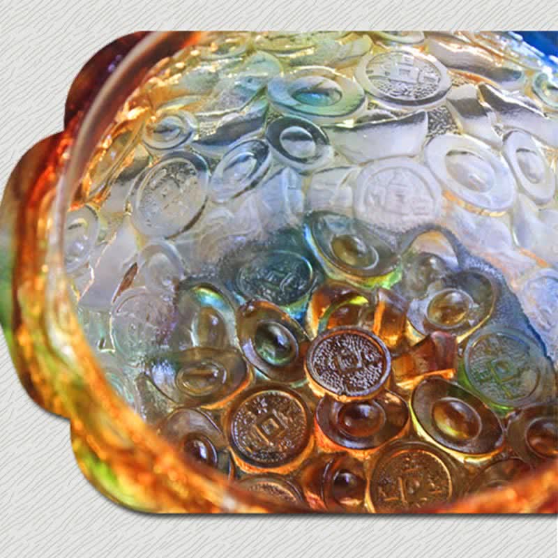 Handgefertigte Liuli Kristall-Schatzschale, Kunststück, Heimdekoration - image 16