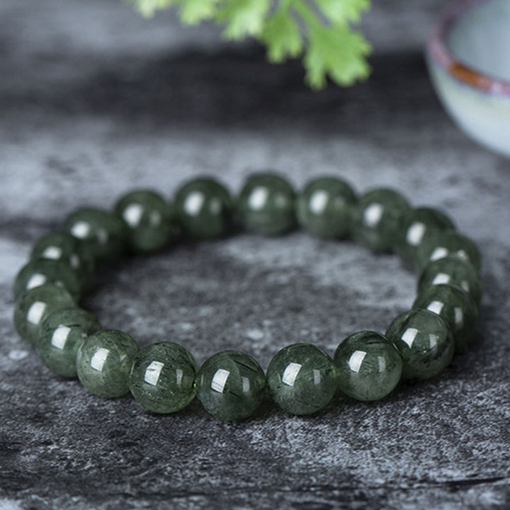 Armband mit Buddha Stonesn, natürlichem grünen Kristall, Segen, Reichtum - image 13