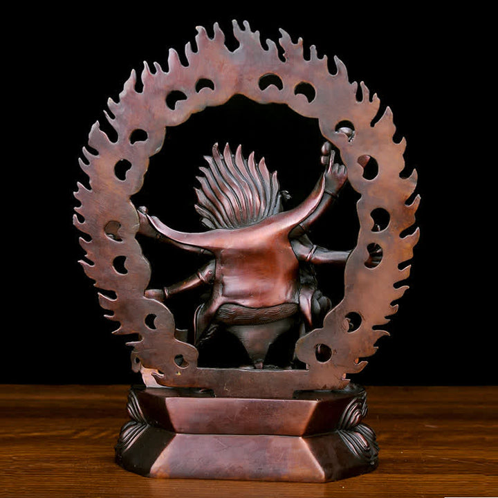 Tibet Mahakala Bodhisattva Figur Mitgefühl Kupfer Statue Dekoration - image 8
