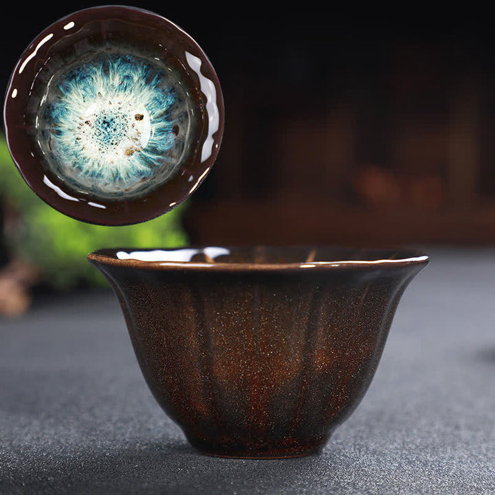 Buddha Stones Bunte Keramik-Teetasse Home Office Teetassen - Sienna & Blau - image 88