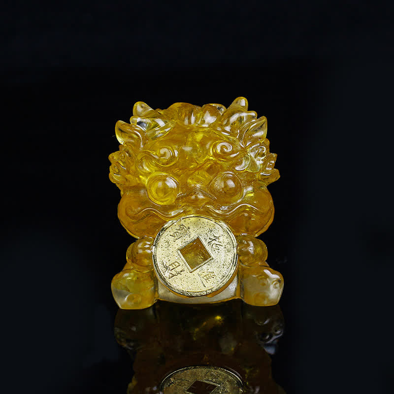 Buddha Stones, handgefertigt, niedlich, PiXiu, Goldmünze, Kristall, Fengshui, Energie, Reichtum, Glück, Heimdekoration - image 1