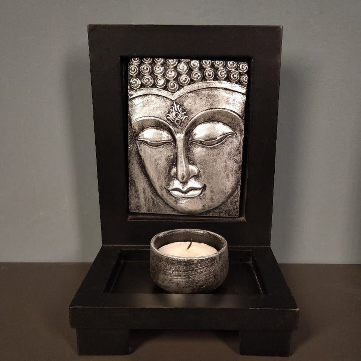 Buddha Stones, Buddha, Mitgefühl, Gelassenheit, Heimgebet, Altar, Zen-Dekoration - Silberner Buddha - image 11