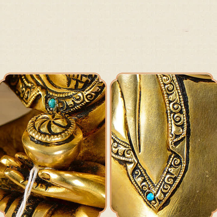 Buddha Shakyamuni Mitgefühl Kupfer Statue Dekoration - image 11