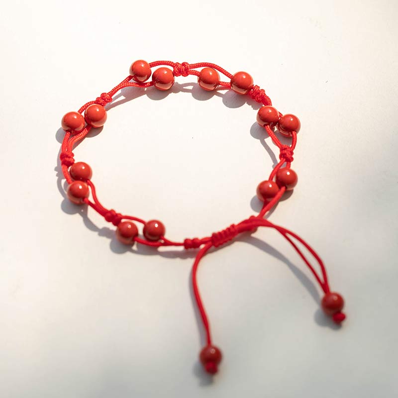 Buddha Stones Roter Achat Moosachat Zinnober Ruhe Armband