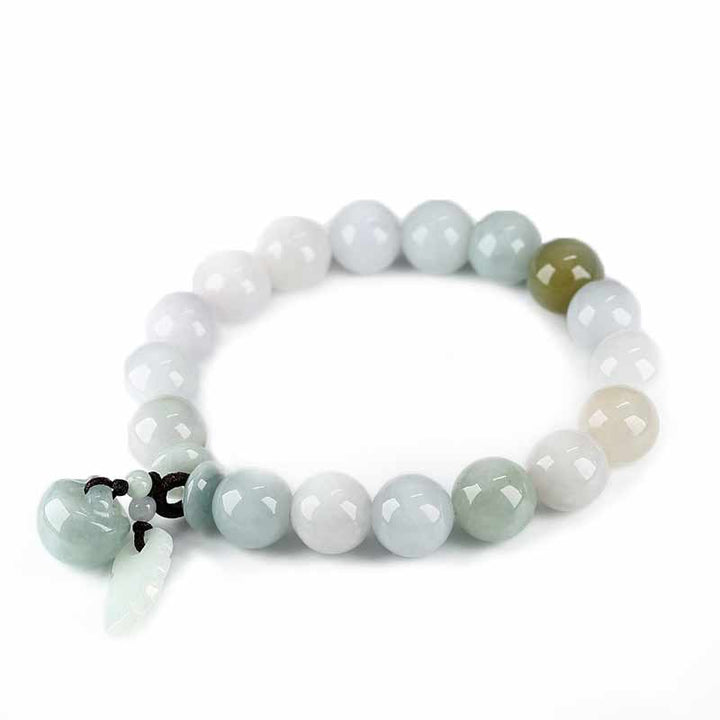 Buddha Stones, natürliches Jade-Pi-Xiu-Kürbis-Apfel-Erfolgsarmband - image 0