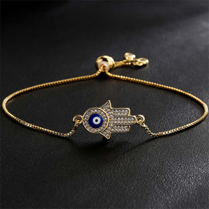 Buddha Stones Evil Eye Schutz-Mut-Armband