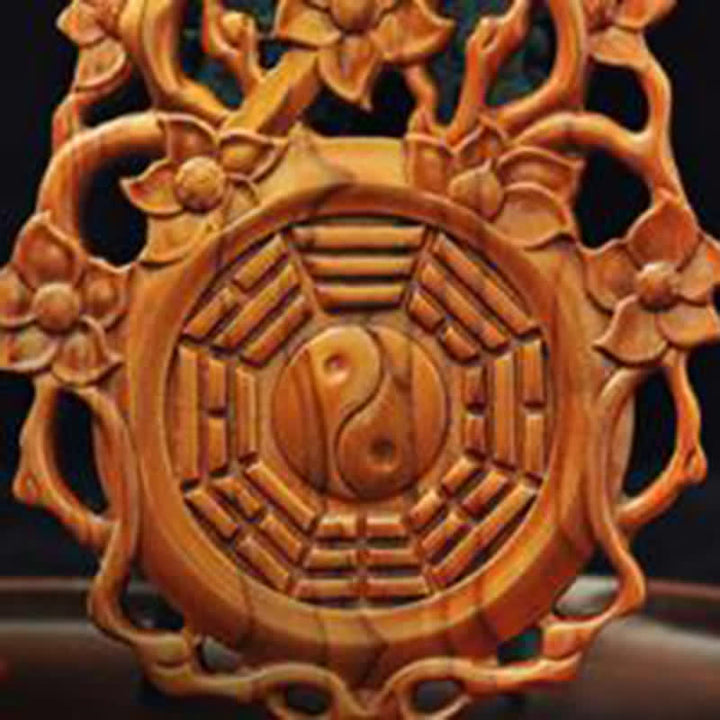 Feng Shui Bagua-Karte, Pfirsichholz, chinesische Knoten-Bagua-Energiekarte - image 3