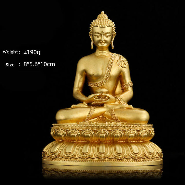 Shakyamuni Amitabha Medizin-Buddha-Figur, Gelassenheit, Kupferstatue, Heimdekoration - 10 cm Amitabha Buddha - image 3