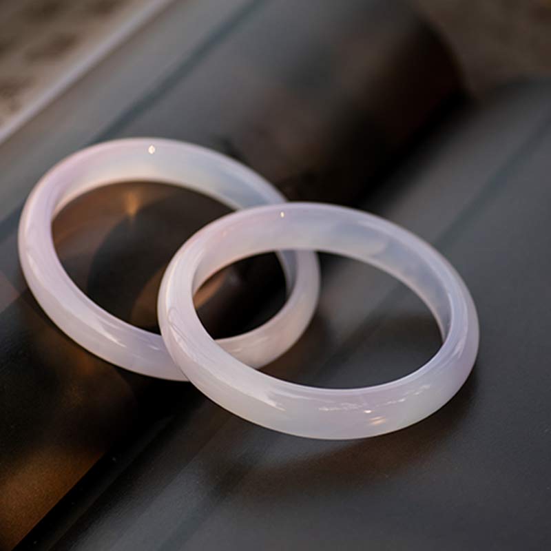 Buddha Stones Natural Chalcedon Harmony Positive Armband Armreif - image 15