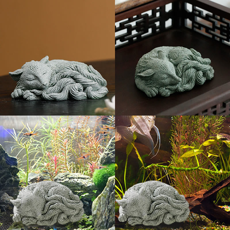 Buddha Stones Kleiner neunschwänziger Fuchs zum Schutz für Zuhause, Tee, Haustier, Dekoration - image 6