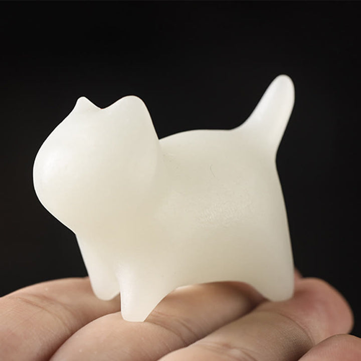 Buddha Stones, 2 Stück, Mini-Glühstein, niedliche Katze, leuchtende Glückskatze, Energie-Dekoration - image 5