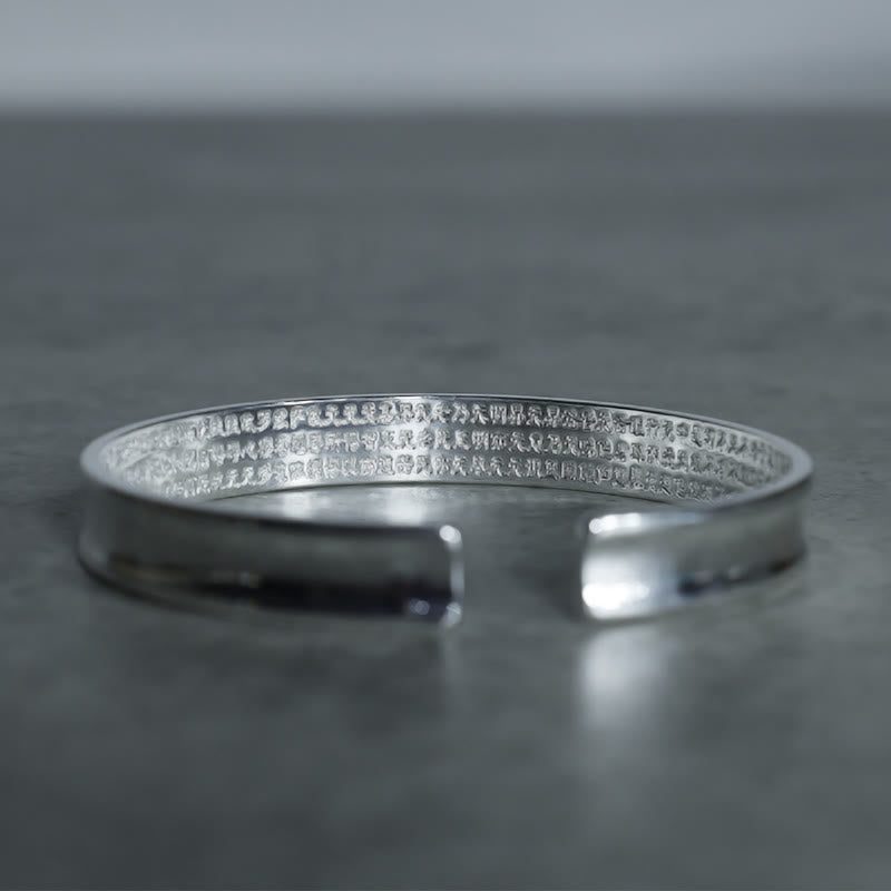 Armband aus Weiß Kupfer mit tibetischem Mantra und Buddha Stonesn - image 7