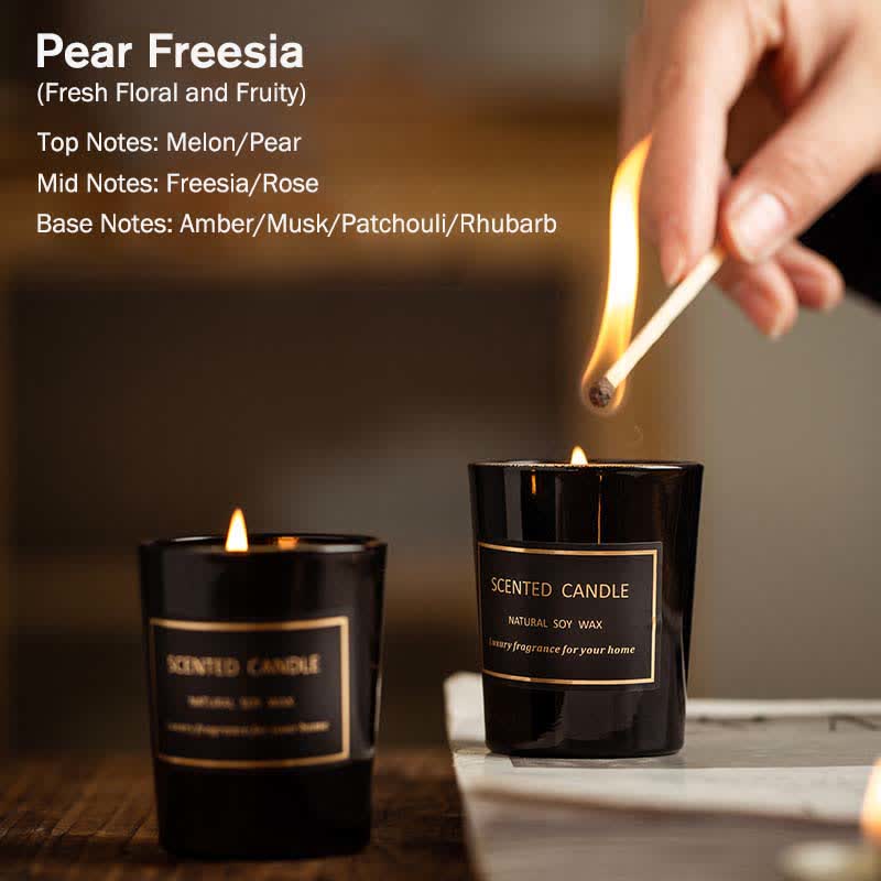 Blue Bell Pear Freesia Duft Meditation Gebet Duftende Aromatherapie Sojawachskerze - Birnen-Freesie (frisch, blumig und fruchtig) - image 4