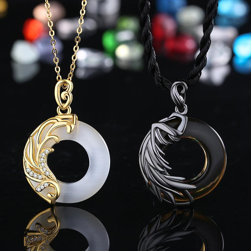 Buddha Stones Obsidian Chalcedon Meditation Runder Anhänger Halskette - image 4
