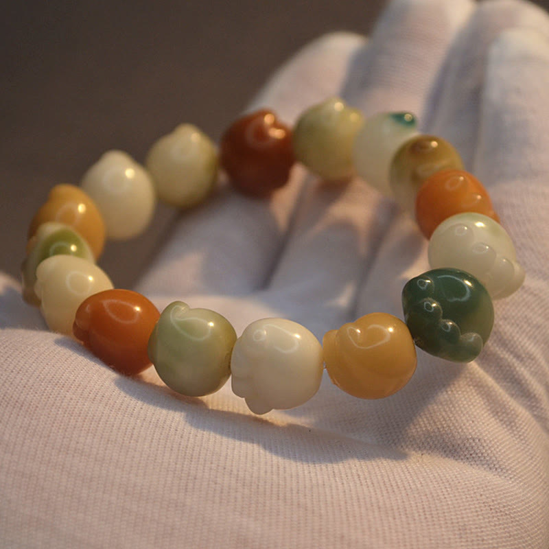 Buddha Stones Mehrschichtiges Bodhi-Samen-Armband mit niedlicher Katzenpfote und ruhiger Harmonie - image 5