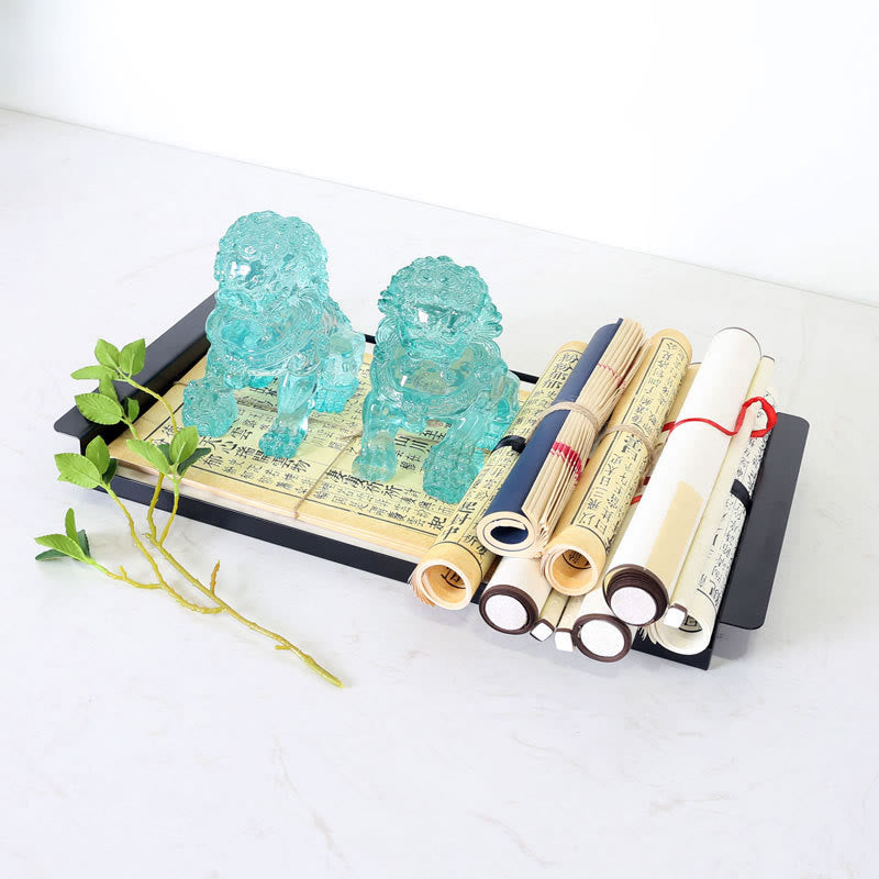 2 Stück Löwen-Statue, Mut, Stärke, Kunstharz, Heim- und Bürodekoration - image 2