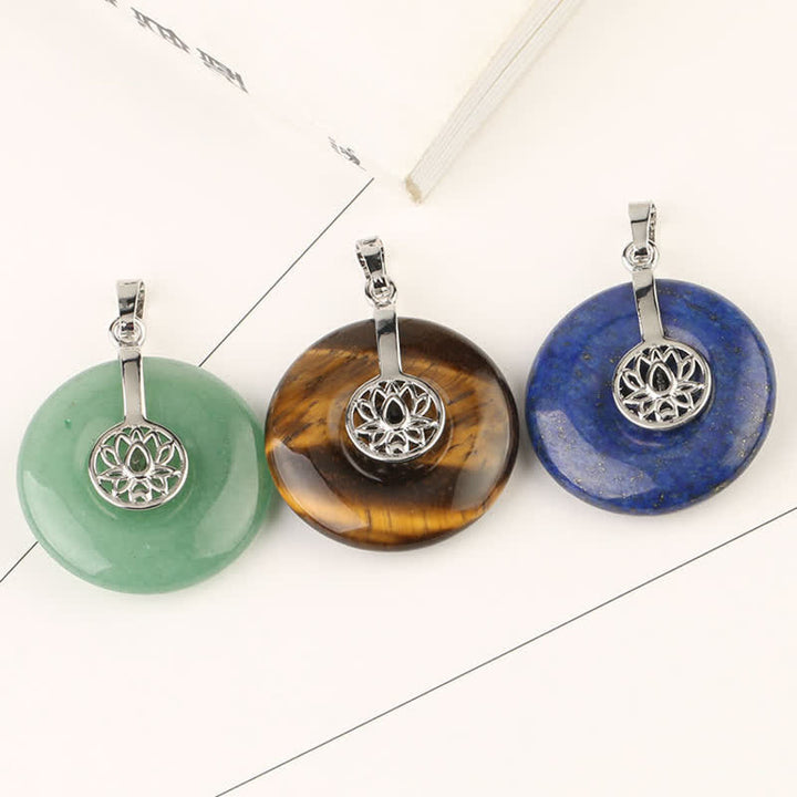 Buddha Stones, verschiedene Kristall-Amethyst-Rosa-Kristall-Lotus-Heilungs-Halsketten-Anhänger - image 3
